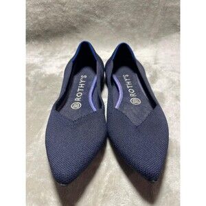 Rothy's The Point Pointed Toe Flats Women's Size 7.5 Navy Blue Shoes